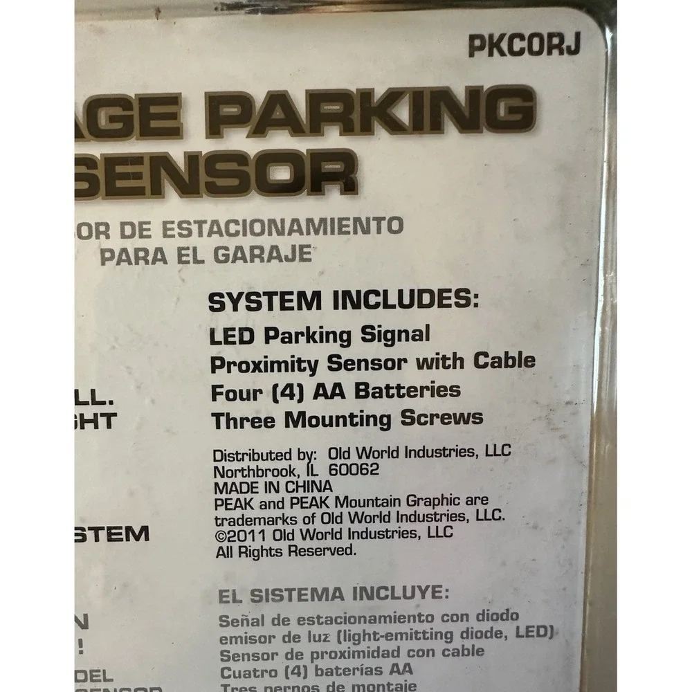 New Factory Sealed Peak‎ Garage Parking Sensor PKCORJ kit with Sensor and Light